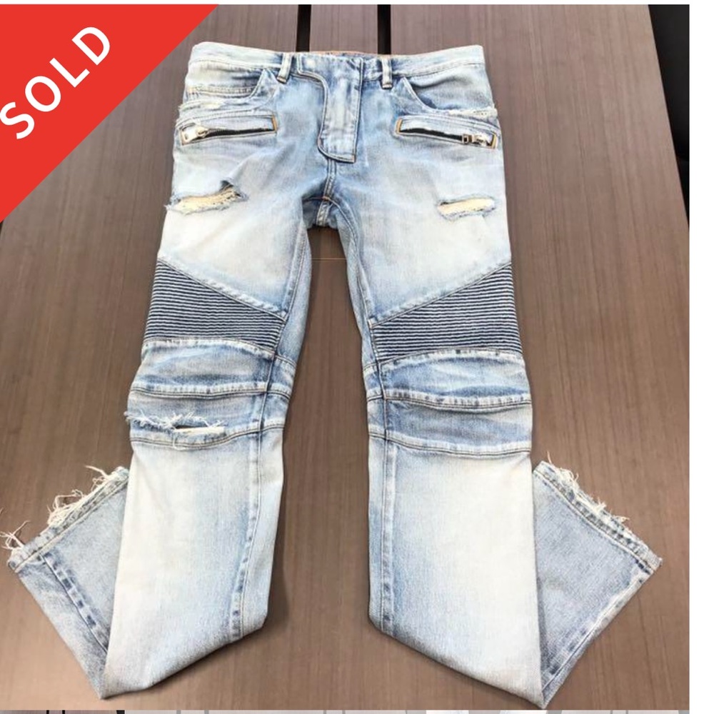 Rare Balmain Paris biker jeans size 30